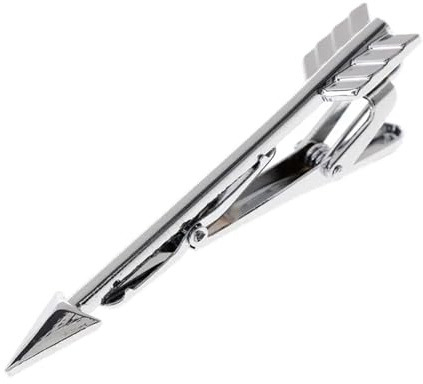 Slipsnål smycken slips dekoration metall pil design klipp skjorta passform berlocker brosch för män gentleman slipsnål, En Storlek, Agarträ, Ingen ädelsten