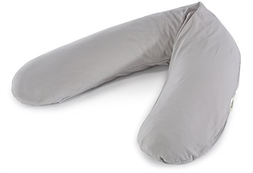Theraline das Original-Stillkissen mit Polyester-Hohlfaserfüllung inkl. Jerseybezug, 42 Grau