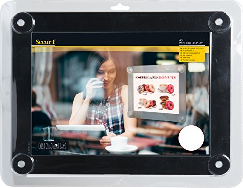 Securit Fenster-Schildhalter A3 schwarz