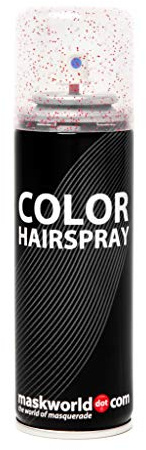 Maskworld Color Glitter Haarspray für farbig buntes Haar - Rot - Glitzer Color Farbspray zum Verkleiden & Schminken für Karneval, Fasching, Halloween & Motto-Party