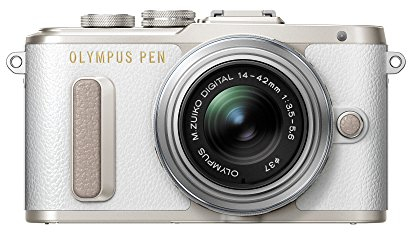 Olympus Pen E-PL8 + 14-42mm EZ Pancake MILC 16,1 MP 4/3 Live MOS 4608 x 3456 Pixels Argent, Blanc