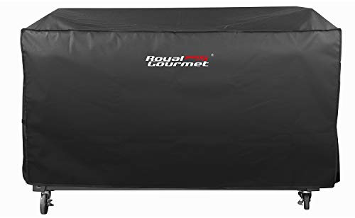 Royal Gourmet CR6008 Grillabdeckung, 152,4 cm, strapazierfähiges Oxford-Polyester, Outdoor-Grillabdeckung für Flache Grillplatte, wasserabweisend, Wetterschutz, Schwarz