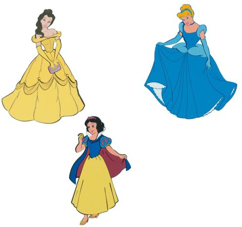 DECOFUN 23611 - Princess Wandfiguren-Set 3-teilig