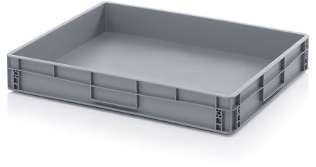 Auer Packaging Eurobehälter 80 x 60 x 12, 800 x 600 x 120 Eurobox im Halbpaletten Format stapelbar robust mit verstrebtem Boden