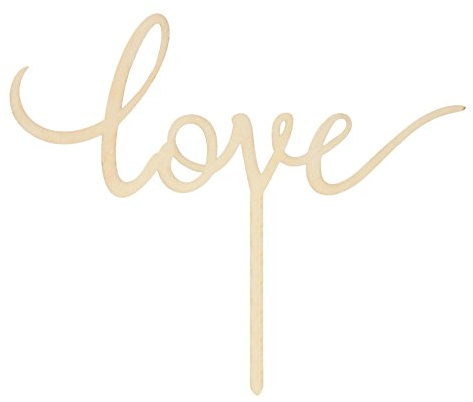LOVENJOY Rustikale Holz Torten Topper mit Love Tortenstecker Hochzeit Tortendeko, Geschenkboxen