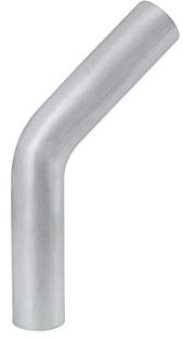 HPS Performance AT45-075-CLR-2 6061 T6 Aluminum Elbow Pipe Tubing, 16 Gauge, 45 Degree Bend, 0.75 OD, 0.065 Wall Thickness, 2 Center Line Radius