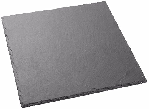 Square Grey Slate Stylish Presentation Cheese Biscuit Serving Party Square Plate Board