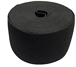 Unbekannt 1 M Gummiband 80 mm Breit in Schwarz oder Weis (Schwarz)
