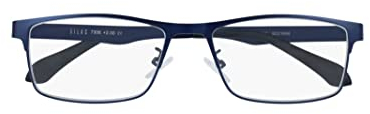 SILAC - Blue Metal 7306 - Lunettes loupe - Pour Homme- Légères et Résistantes - Dioptrie +2,75 - Bleu
