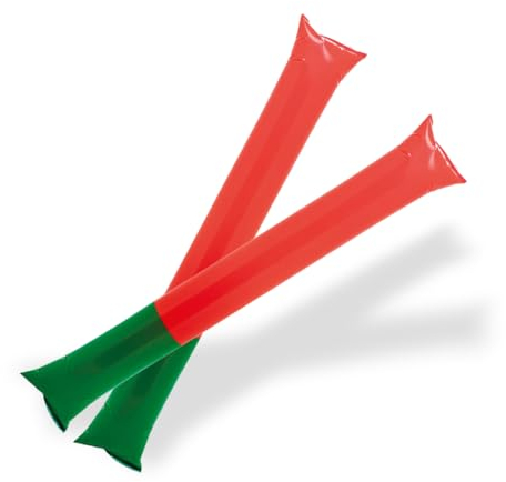 FUN FAN LINE - Lot 5 Paires Bâtons de Frappe Gonflables Réutilisables | Bâtons de Fête ou d'Animation Bruyants pour Événements Sportifs et Célébrations | Cotillons Accessoires d'Ambiance (Portugal x5)