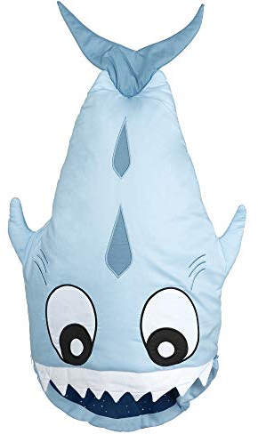 all Kids United Kinder-Schlafsack aus Baumwolle Fußsack, Strampler Kinderwagen Pucksack, süßer Baby-Schlafsack Wintersack (Hai)