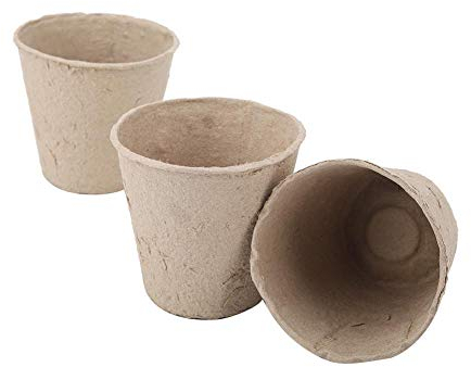 Samen Starter Töpfe 50St. Runde abbaubare Zellstoff Torf Topf Pflanze Kindergarten Tasse Gartenbedarf 8 * 8cm