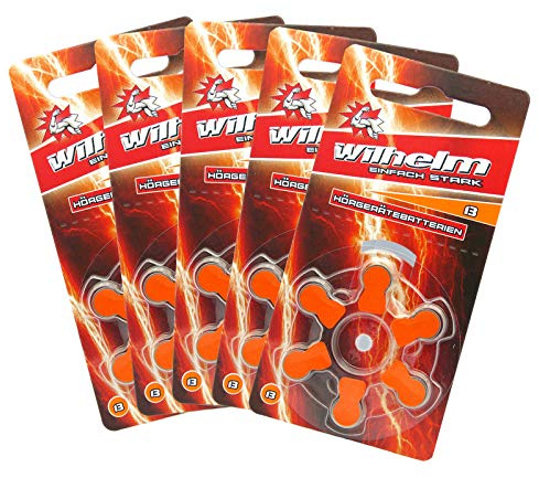 Wilhelm Hörgerätebatterien Typ 13 orange PR48 1,45 V – 30 Batterien