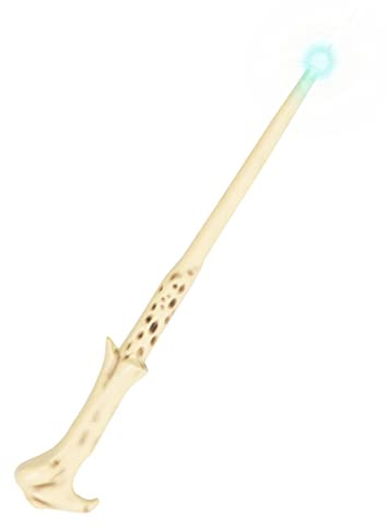 Funidelia Baguette Officielle de Voldemort avec lumière pour Adulte. Inclut: Baguette de 34,5 cm avec 3 Piles incluses. Accessoires de déguisements pour Adultes pour fêtes et Carnaval et Halloween