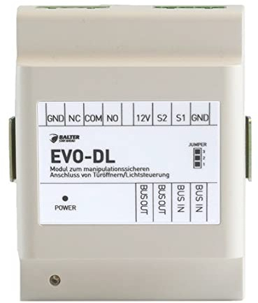 Balter EVO Video Türsprechanlage Manipulationssicheres Anschluss-Modul EVO-DL für Türöffner und Lichtsteuerung