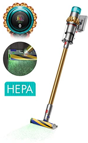 Dyson Detect Absolute V15 Cordless Vacuum Cleaner, Anti Hair Wrap,Green & Nickel, 0.76 liters
