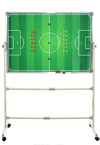 REALN Grand Tableau Tactique Football, Tableau Foot Magnétique avec Support, Équipement de Sport pour L'entraînement