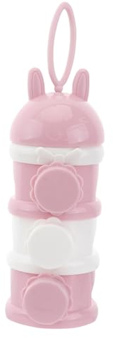 AOKWAWALIY 3 milchpulver box Babynahrung Tragbarer Milchpulverspender Formelspender Formelhalter einfache Milchpulverdosen Behälter für Milchpulver Snack Container Essensbox Kind pp Rosa