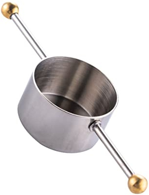 IMIKEYA Tasse à Mesurer 30ml en Acier Inoxydable pour Bar et Cocktail | Argenté, Marquage Permanent, Nettoyage Facile, Prise en Main Confortable, Usage Bar et Pâtisserie