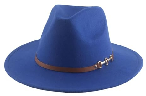 SOYNIA Fedora Trilby Filzhut Hut Hüte Für Damen Zylinderhüte Für Herren Fedoras Herrenhüte Lässiger Gürtel Fedora-Filzhüte 56–58 cm Grün