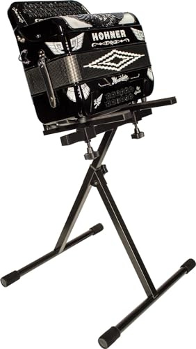 Nomad Music Adjustable Accordion Stand - Durable Accordion Holder for Securely Displaying and Playing Your Instrument with Ease of Access for Live Performance and Practice