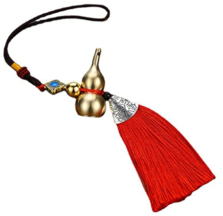 Alipis Kupfer Kürbis Hängeornament Dekorativ Calabash Anhänger Fahrzeug Kürbis Schmuck Kürbisdekor Kordel Aufhängen Sammlung