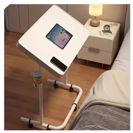 Kleiner Stehtisch Mobiler Nachttisch-Computertisch for Zuhause, Schlafzimmer, einfaches Büro, kleiner Schreibtisch, Sofakante, klappbarer und anhebbarer Arbeitstisch Tragbarer Home-Office-Arbeitsplatz