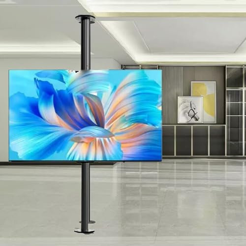 QICBYING Neigbar 360 Grad Drehbar Fernsehtisch - LCD TV 360 Grad Drehbarer Rahmen, Bodenständer Trennwand Drehbares Gestell, TV-Schrank Drehbare Basis, LCD-TV-Trennwandhalterung(1700-2050mm)