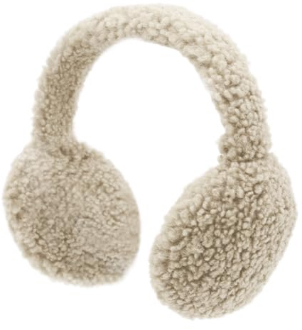 SEDEX Öronmuffar kvinnor, vinter varm vikbar öronvärmare öronmuffar luddig fuskpäls utomhus öronlapp kallt väder öronvärmare, BEIgE, en storlek