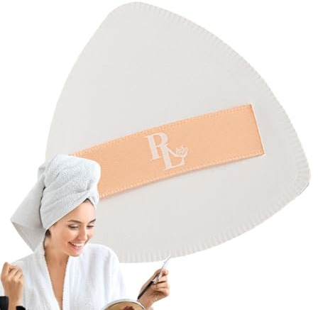 usefulbeauty Spugna per cuscino, spugne per fondotinta | Piumino da cipria nero per uso asciutto e bagnato,Comodo ed efficiente cuscino per fondotinta, piumino triangolare per fondotinta, applicazione