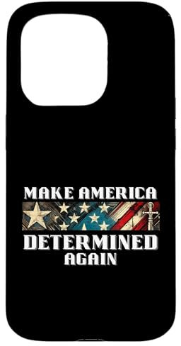 Macht Amerika wieder entschlossen USA Stars & Stripes Hülle für iPhone 15 Pro