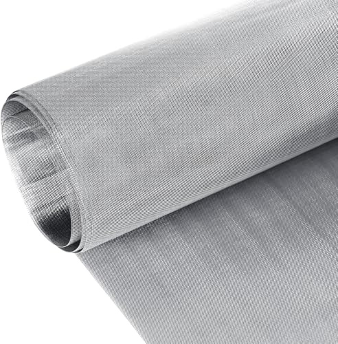 Wire Mesh Stainless Steel Filter Screen Sheets Fine Filter Meshes Rat Rodent Proofing Insect Fly Screens Fine Woven Wire 40 Mesh for Vents Doors 40 x 200cm