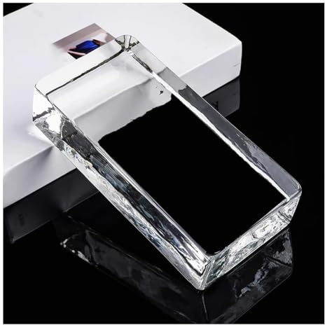 Artiz Transparente Vollglasbausteine, Doppelseitige Kristallsteine Für Raumteiler Dekorative Trennwände Im Büro Für Architektonische Dekoration, Bar, Hotel(Clear-D,6PCS)