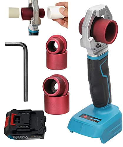 XNZJHPP Drahtloses Kunststoffrohrschweißgerät, Handheld-IPE-Fusionsschweißgerät, 340 °C konstante Temperatur, mit 20 MM / 25 MM / 32 MM Ersatzkopf