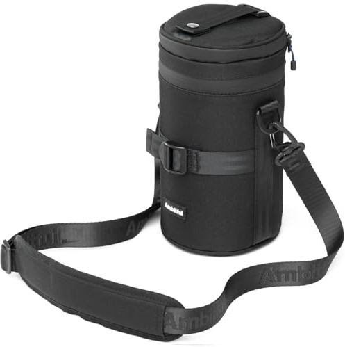 AMBITFUL Tjock kameralins påse fodral vatten, damm, stötskydd linspåse för DSLR-kameralins för Sony, Nikon, Canon, Fujifilm, Tamron passar linser nedan, 110 × 190 mm (4,33 × 7,48 tum), Kameralins