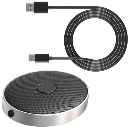 Microfono USB da tavolo per teleconferenza e gioco design omnidirezionale per acquisizione uditiva chiara
