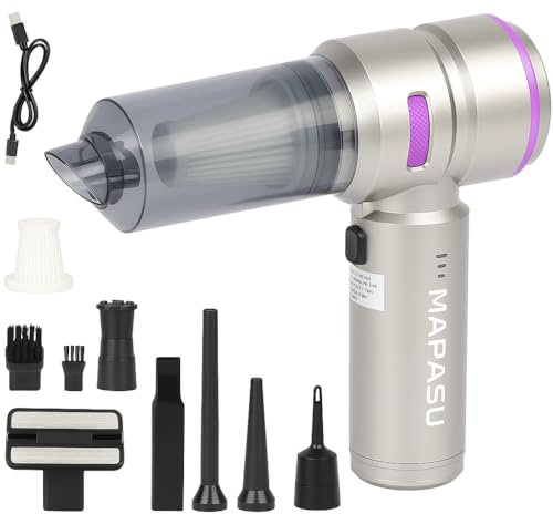 Mapasu Handheld Vacuum Cleaner 22000Pa – Car Vacuum Cleaner with HEPA Filter, Rechargeable Car Hoover and Dust Blower for Car/Home/Kitchen