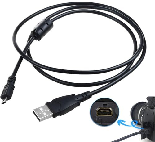 1 Pcs Mini Usb Charger Cable with Magnetic Ring Shield,Lead Dash Cam Cable for Image Transfer & Select Models Battery Charging,Photo Transfer Charging Cord Compatible with Select Finepix Nikon Cameras
