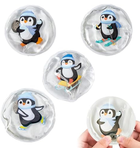4 Stück Taschenwärmer Kinder, Handwärmer für Unterwegs, Händwärmer Wiederverwendbar Pinguin Handwärmer Knicken für Kalte Tage und für Unterwegs, Wärmepads für Damen Warm