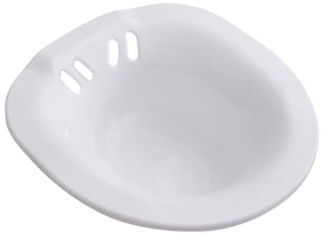 HIAKDOFT Sitzbadbecken Hockbecken Aus Kunststoff Mit Ergonomischem Design Breite Auflage Für Toiletten Geeignet Wandhängend Zur Dammpflege Und Genesungsförderung
