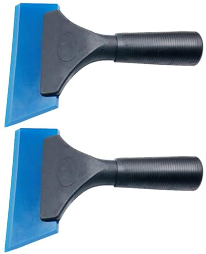 NOLITOY Raschietto Triangolare per Pellicola Auto 2 Pezzi Manico in Plastica, Attrezzo Tergivetro per Decalcomanie e Adesivi per Vetri Auto, Strumento per Rimuovere Bolle D’aria e Polvere