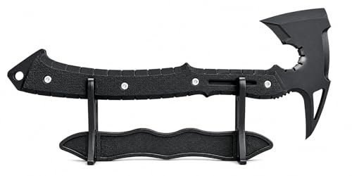 Hache tactique en plastique de 36 cm, accessoire de survie réaliste pour cosplay, collection d'Halloween, entraînement tactique, bord sûr (noir)