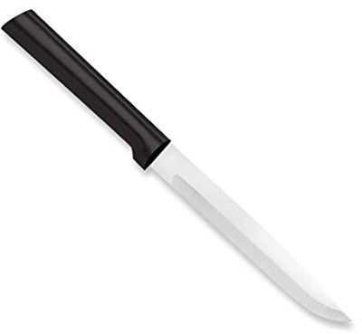 Rada Cutlery Utility Steak Knife (W204), 4.88 Stainless Steel Serrated Blade, Black Handle
