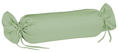 Fleuresse Colours Nackenrollenbezug, Mako Satin, salbeigrün, 15 x 40 cm