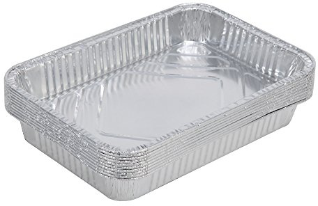 tepro Grillzubehör Aluminium-Tropfschalen 10er-Set zum Umluftgrillen, Größe: ca. 31,3 x 21,3 cm