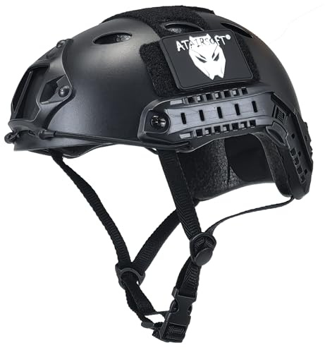 ATAIRSOFT Airsoft Helm für Herren, Cool PJ Tactical Helm für Millitary Paintball Cosplay Outdoor Sport