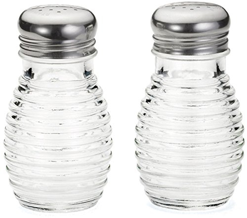 TableCraft Beehive Glass Salt & Pepper Shakers - Set of 2 BH2 Glass Salt Shakers