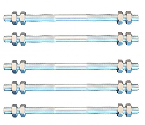FKAnhängerteile 5 Stück Gewindestange M8 Rechts - Links Gewinde 300 mm + 20 Muttern