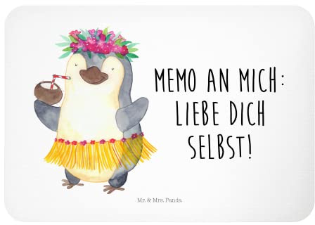 Mr. & Mrs. Panda Kühlschrankmagnet Pinguin Kokosnuss - Geschenk, Aloha, Magnet, Urlaub, rechteckmagnet, tafelmagnet, Hawaii, whiteboardmagnet, haftmagnet