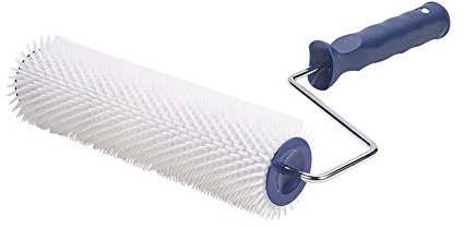 Utoolmart 23 cm / 9.06 pollici lattice pavimento autolivellante massetto a spillo rullo 11 mm altezza denti 1 pz